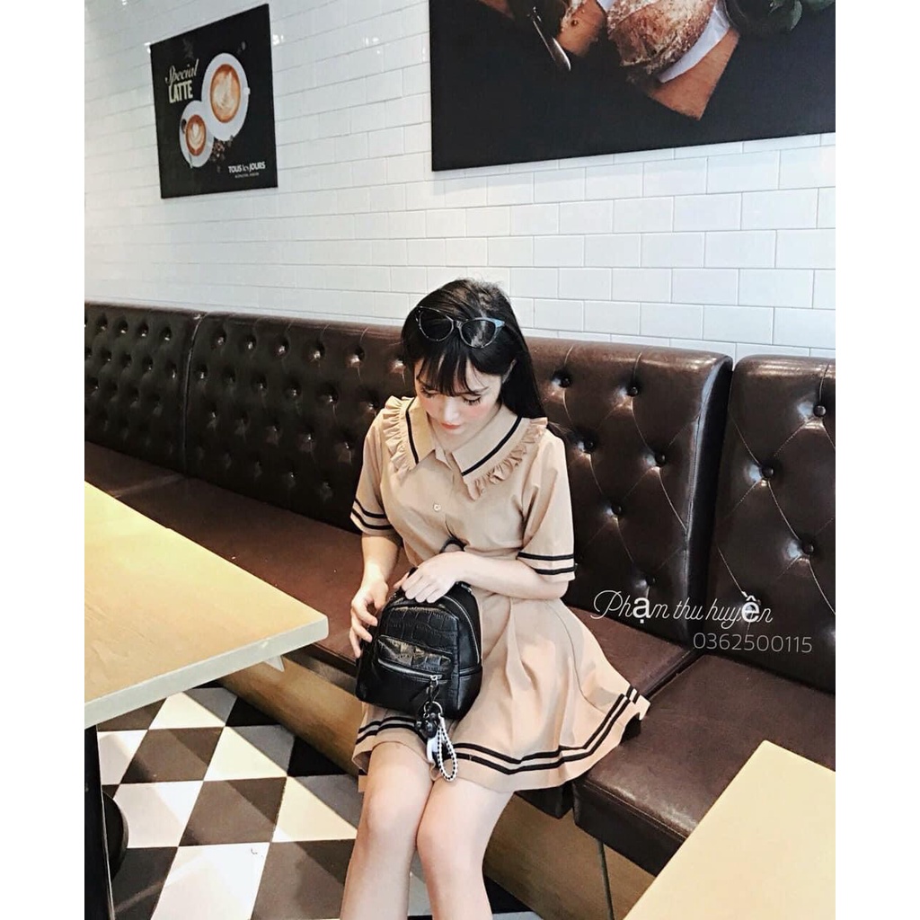 Sét áo cổ SM + C váy dập ly. Có 1 màu. Size dưới 54kg vừa. Đơn giản mà đẹp. Mua nhanh kẻo hét nha mấy chế