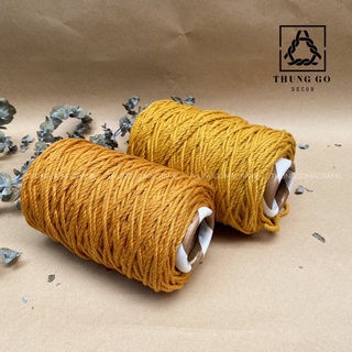 Dây thừng Macrame màu VÀNG ĐỒNG 3mm-5mm