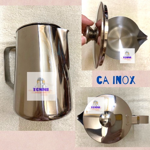 Ca Đánh Sữa Inox 304 Có Nắp 350ml 600ml 1L 1L5 2L.Ca Đựng Nước Có Nắp Ca Trà Đá Inox Pha Chế - Dụng Cụ Pha Chế