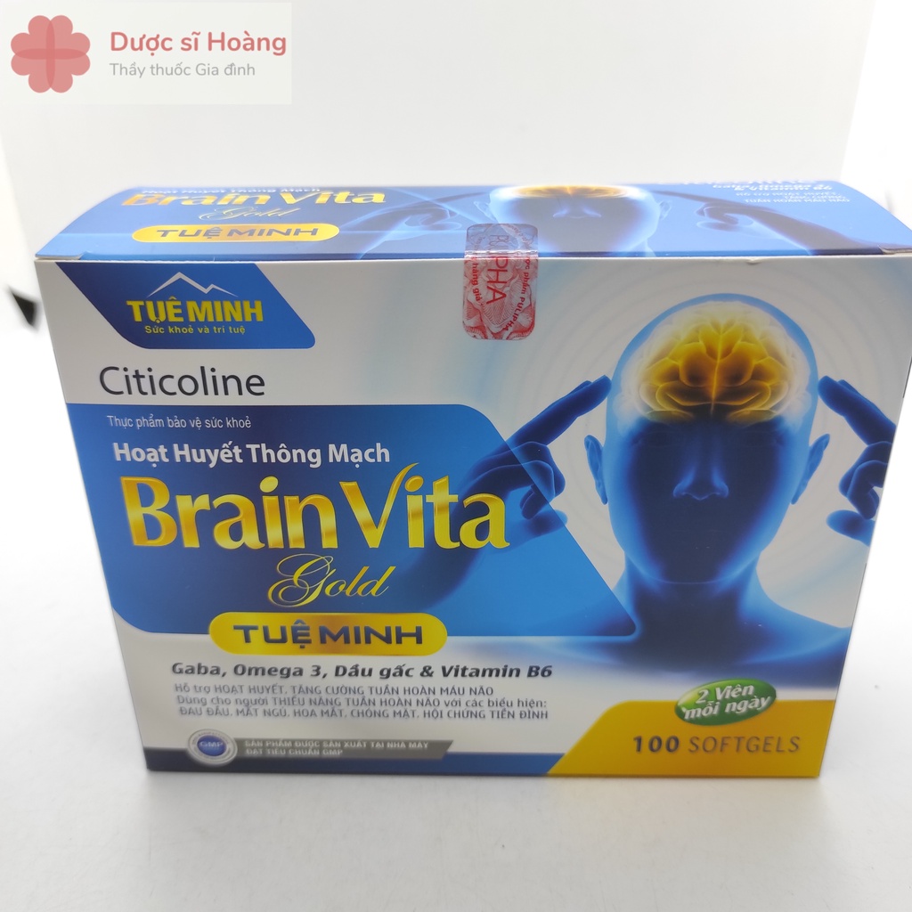 Hoạt Huyết Thông Mạch BrainVita Gold - Hỗ Trợ Thiểu Năng Tuần Hoàn Não, Đau Đầu, Chóng Mặt, Mất Ngủ - Tuệ Minh #2