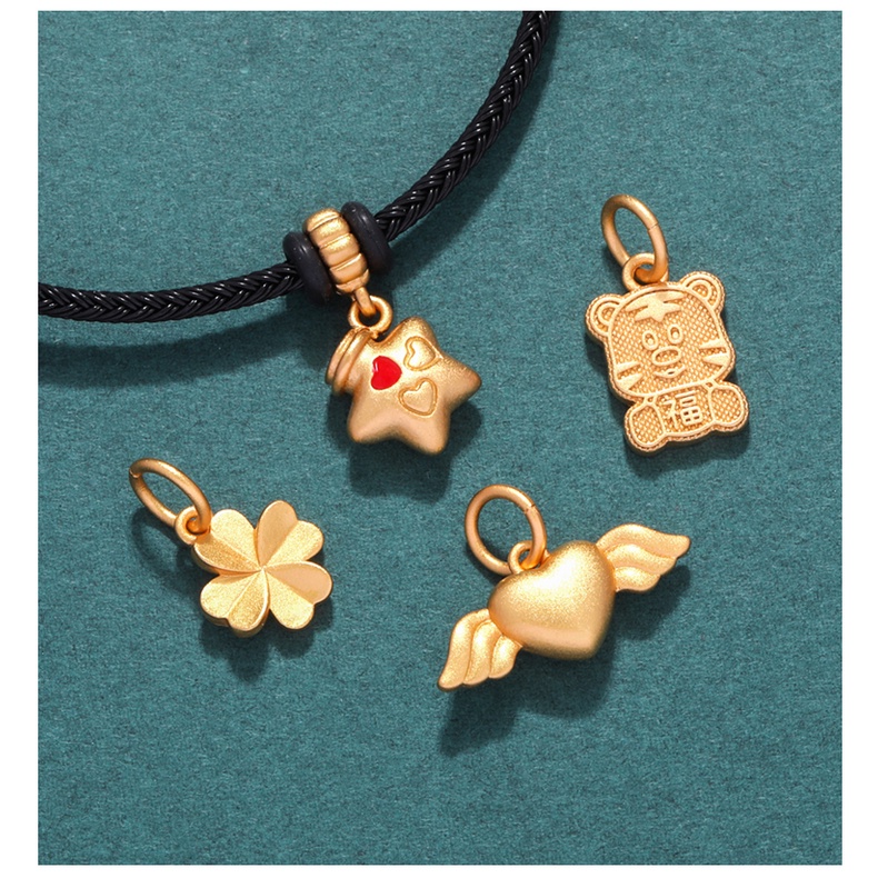 Mặt Dây Chuyền Hình Lá Trái Tim Nhỏ Màu Sắc Mạnh Mẽ Phong Cách Việt Nam Cổ Điển Thủ Công