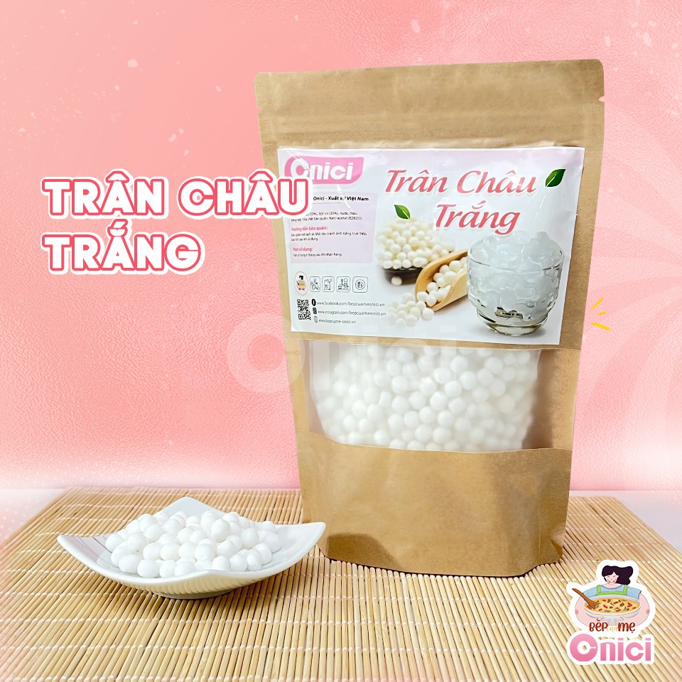 TRÂN CHÂU ĐEN TRẮNG CAO CẤP (100-1000gr) - Nguyên liệu pha trà sữa BẾP CỦA MẸ - ONICI