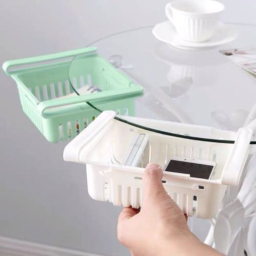 Khay rổ kẹp tủ lạnh, bàn có thể kéo dài, khay rổ kẹp đựng đồ đa năng siêu tiện lợi - Màu ngẫu nhiên