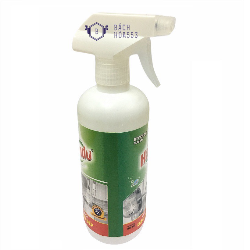 Chai xịt tẩy vệ sinh làm sạch dầu mỡ bếp Hando 570ml - Làm sạch mỡ bếp, máy hút mùi, lò vi sóng, tường bếp