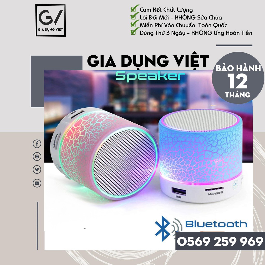 [Mã ELFLASH5 giảm 20K đơn 50K] Loa Bluetooth Mini A9 Có Đèn Led Nháy Theo Nhạc Cực Chất