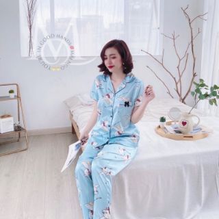 Bộ phi lụa tay cộc quần dài siêu xinh