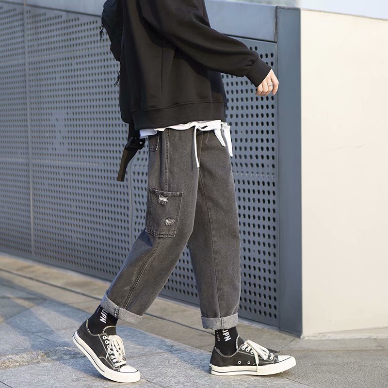 Quần Jean Ống Rộng Phong Cách Hàn Quốc Dành Cho Nam (S-3Xl)