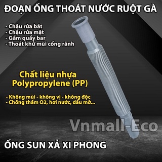 Đoạn ống xả thoát nước, ống xả ruột gà chậu rửa, bồn lavabo