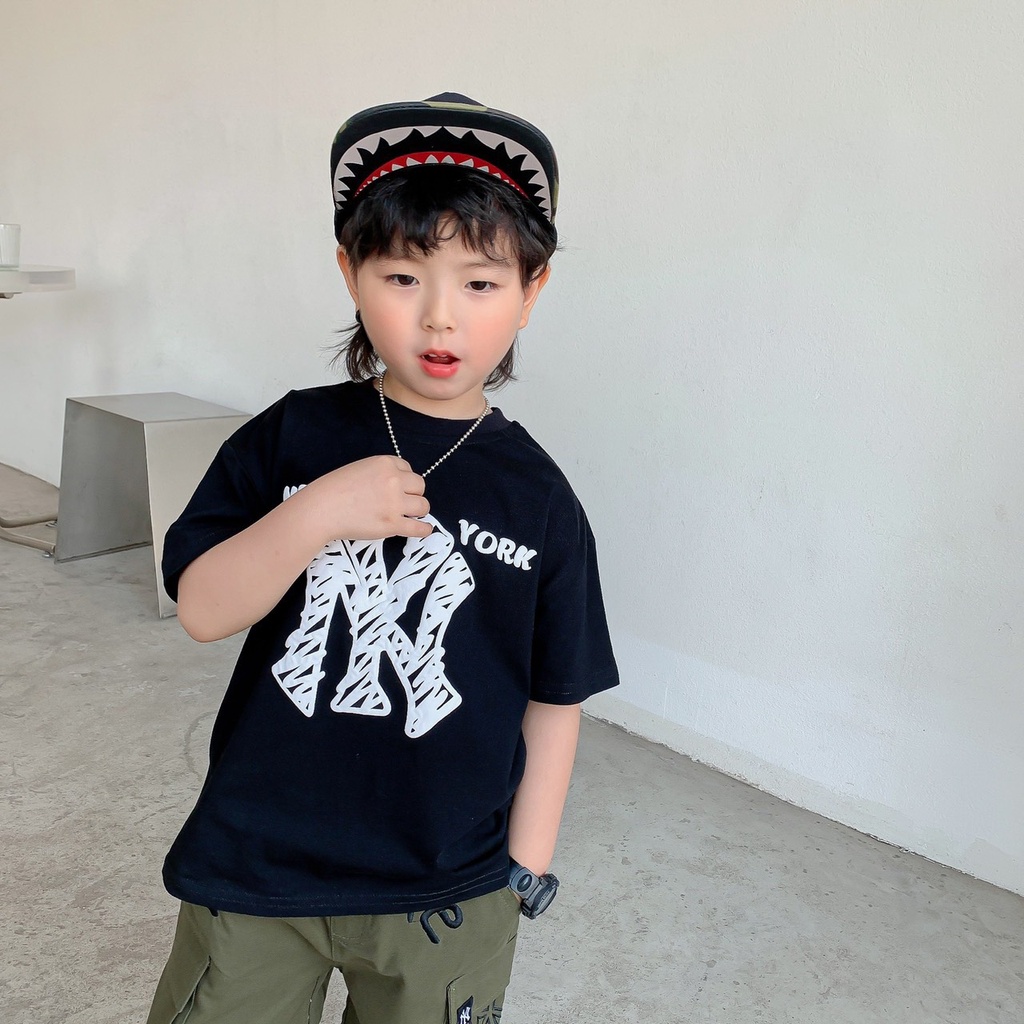 [Rẻ Vô Địch] Áo thun bé trai bé gái - Áo Phông cộc tay MLB chất cotton cho bé trai bé gái size 90-150