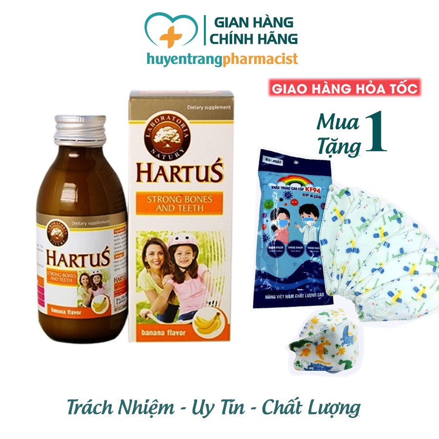 ✔️️️(Tặng Quà Xinh) Hartus Canxi nhập khẩu Châu Âu - Bổ sung Canxi, vitamin K+D3 - Phát triển chiều cao Tối Đa
