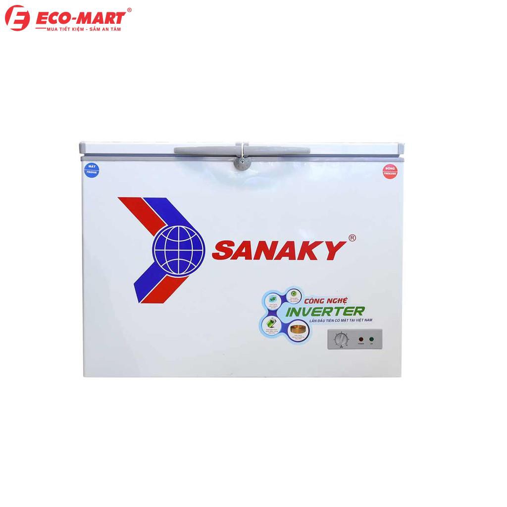 Tủ đông Sanaky Inverter dàn đồng 2 chế độ VH-2599W3 dung tích thực 208 lít