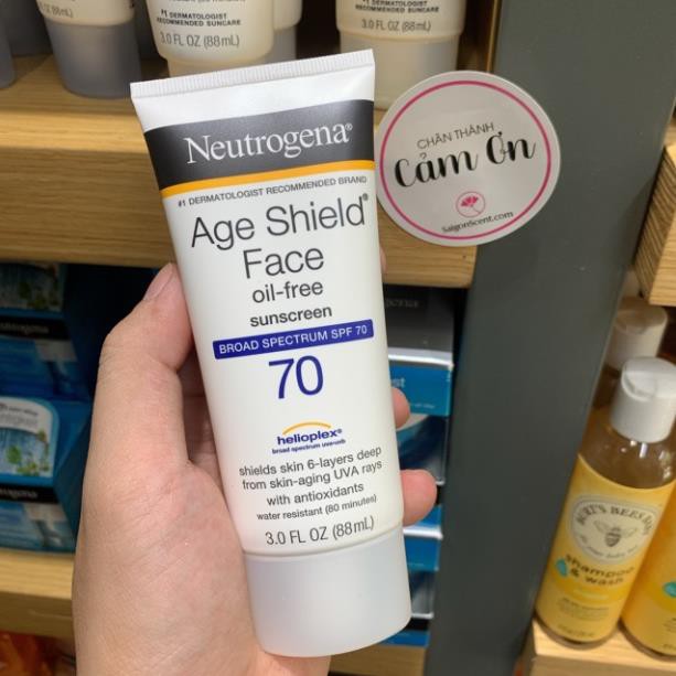 Kem chống nắng Neutrogena Age Shield Anti-Oxidant Face Lotion SPF 70 ( 88mL )