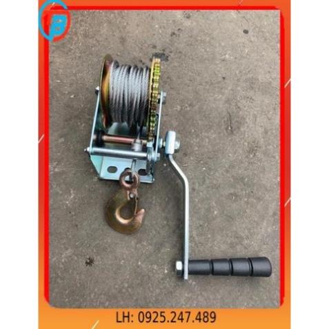 Tời Quay Tay 600lbs cáp thép Thái Bình Vina