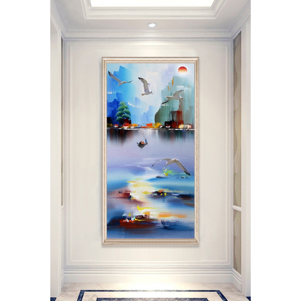 In hình ép gỗ Laminate TRANH HÀNH LANG TRUNG QUỐC - Mẫu 61 (50x75, 60x90, 70x110). In ảnh theo yêu cầu