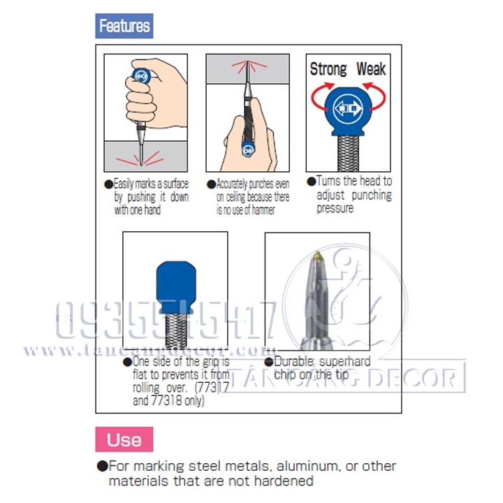 Dụng Cụ Lấy Dấu SHINWA 77317