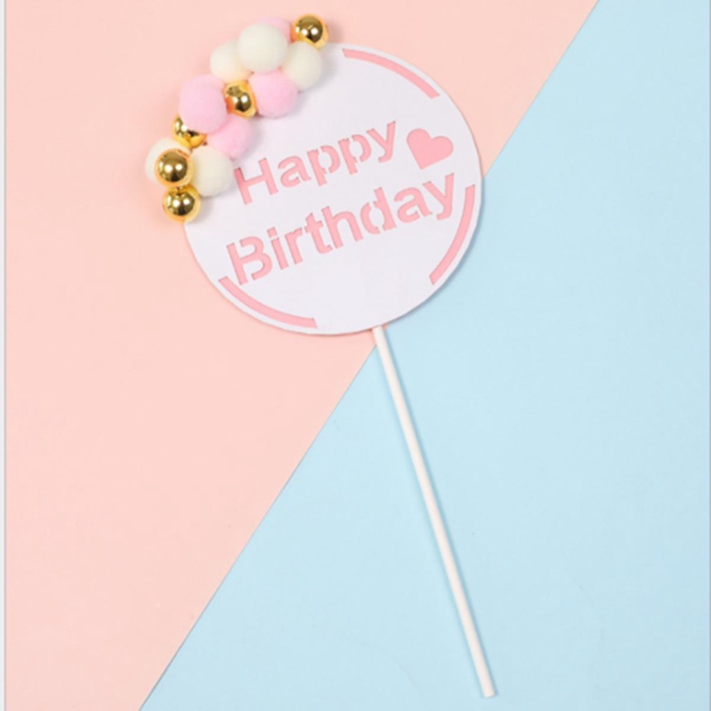 Que Cắm Trang Trí Bánh Kem Hình Đám Mây Sinh Nhật Mềm Mại DIY