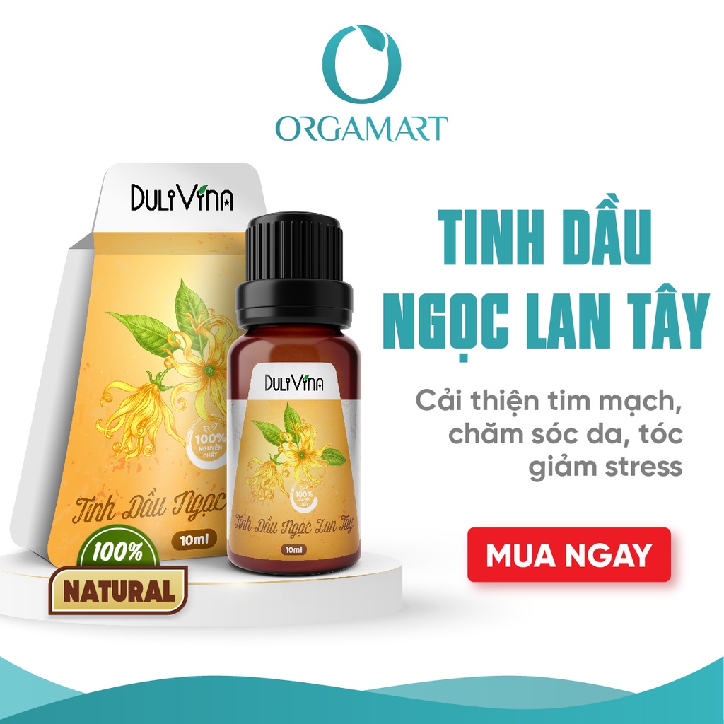 Tinh Dầu Ngọc Lan Tây Ylang Ylang DuliVina Cao Cấp, Thiên Nhiên Nguyên Chất Giúp Cải Thiện Tim Mạch - Chai 10ml