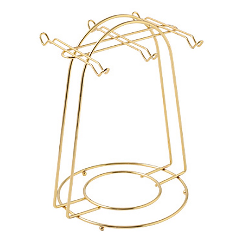 Giá Đỡ Cốc Cà Phê 6 Ngăn Bằng Kim Loại Màu Vàng Kim Phong Cách Bắc Âu Tiện Dụng Cho Nhà Bếp