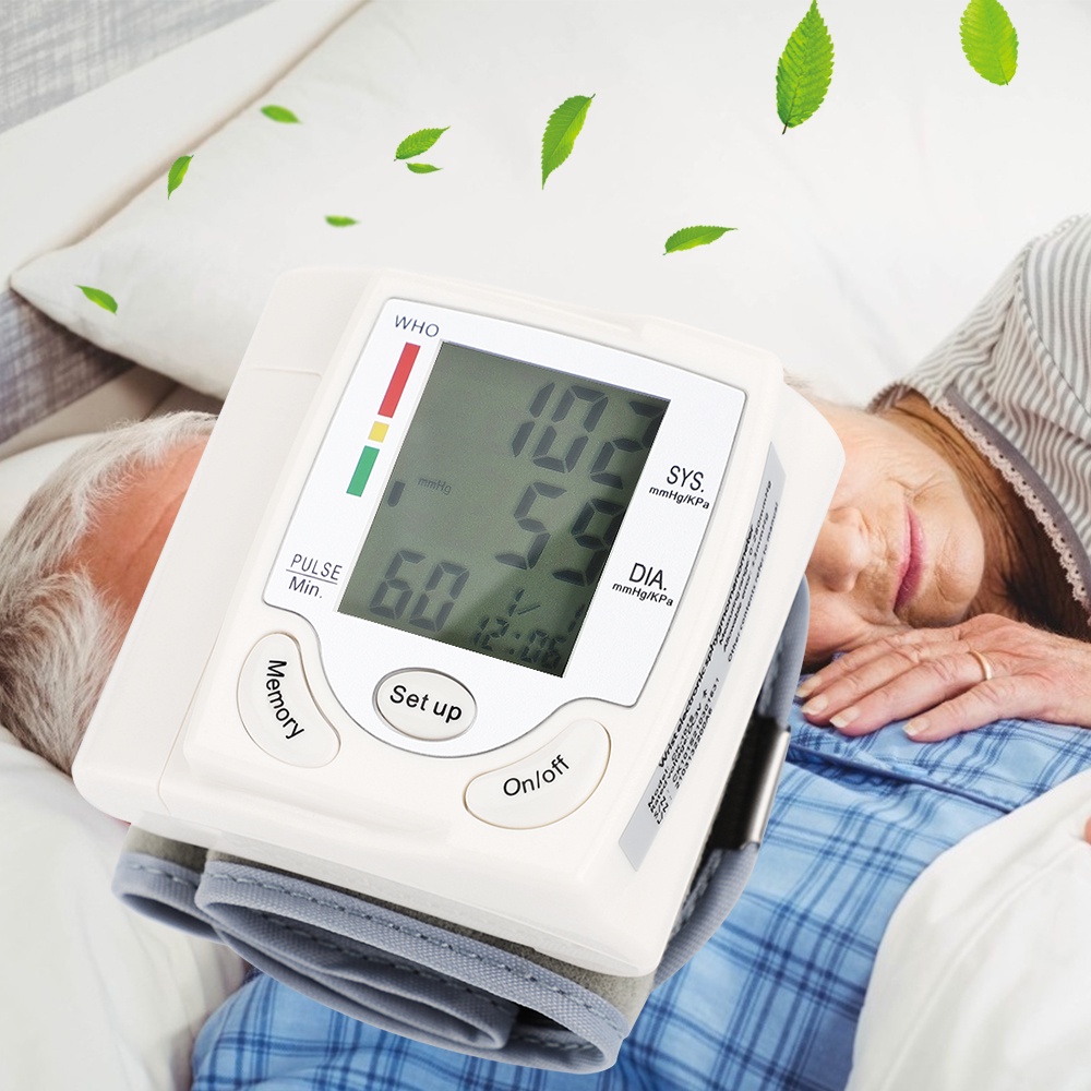Máy đo huyết áp tự động HailiCare đeo cổ tay màn hình LCD kỹ thuật số tiện lợi
