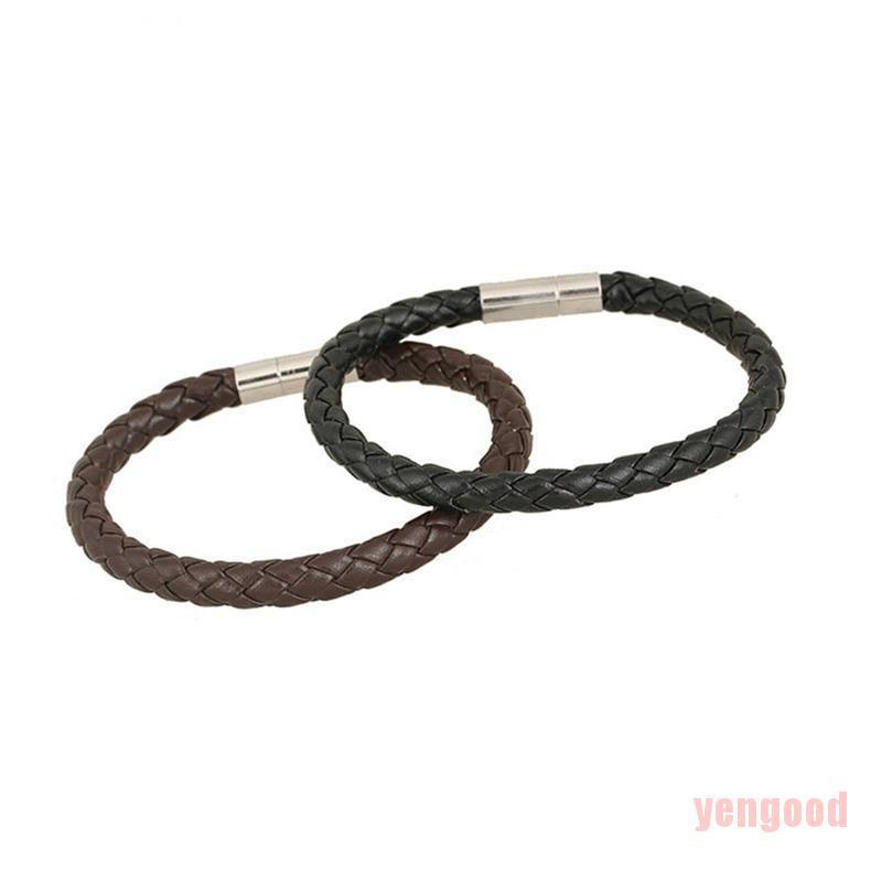 Vòng Tay Nam Châm Đen Bằng Thép Không Gỉ Thời Trang Cho Nam Nữ