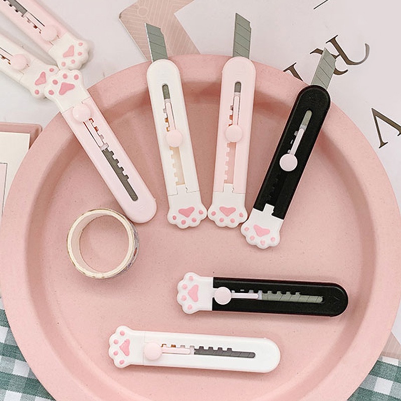 Dao cắt giấy hình dấu chân mèo hoạt hình đáng yêu