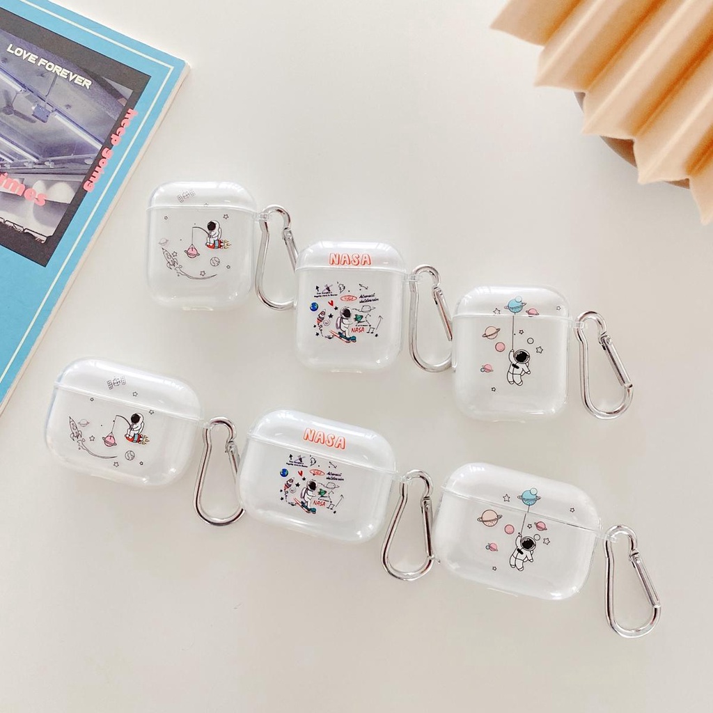 New astronaut capa For AirPods 2/1 Pro Case ins Cute Pendant keyring headphone cases For Air pods 3 Pro silicone Earphone Cover