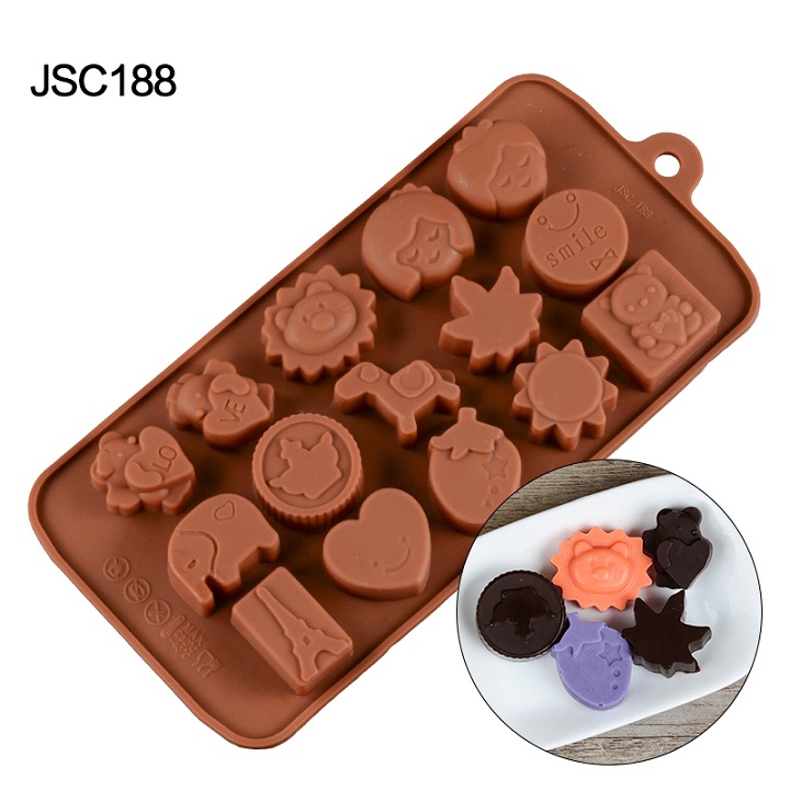 Khuôn Silicone Làm Sô Cô La 3D Chống Dính Tiện Lợi