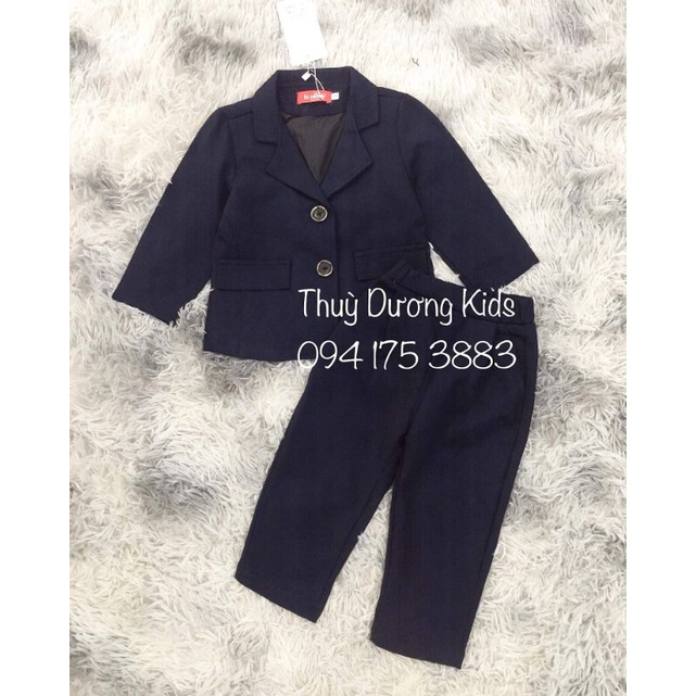 Bộ vest 2 chi tiết Le Monde màu đen cho bé trai 1-6y