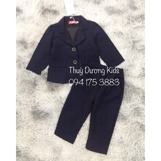 Bộ vest 2 chi tiết Le Monde màu đen và xanh than cho bé trai 1-6y