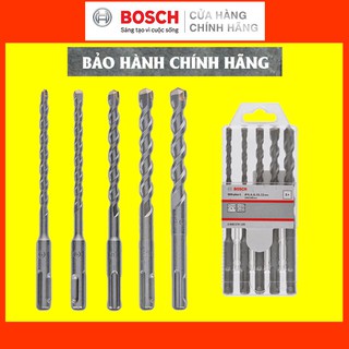 [CHÍNH HÃNG] Bộ 5 Mũi Khoan Bê Tông Bosch SDS+ plus 1 (6/6/8/10/12*160mm) (2608579120) (Mới), Giá Đại Lý Cấp 1