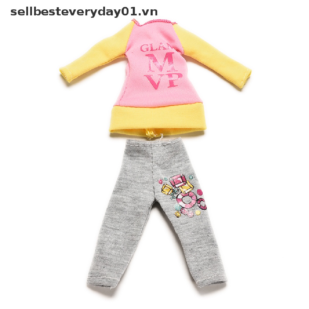 Set đồ 2 món thiết kế thời trang xuân thu cho búp bê Barbie
