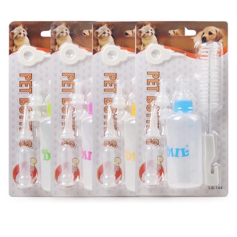 Set bình ti cho chó mèo 50ml