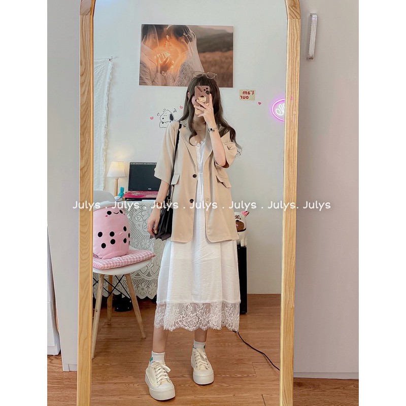 Áo blazer 1 lớp tay lỡ (ảnh thật shop chụp kèm video) | BigBuy360 - bigbuy360.vn