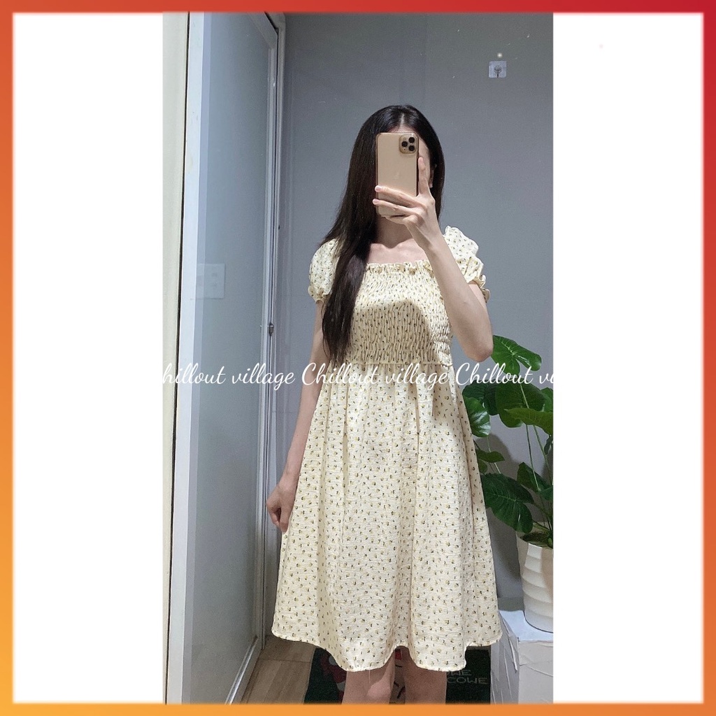 Váy hoa nhí chun ngực, váy chun ngực hoa nhí siêu hot MSP75429 | BigBuy360 - bigbuy360.vn