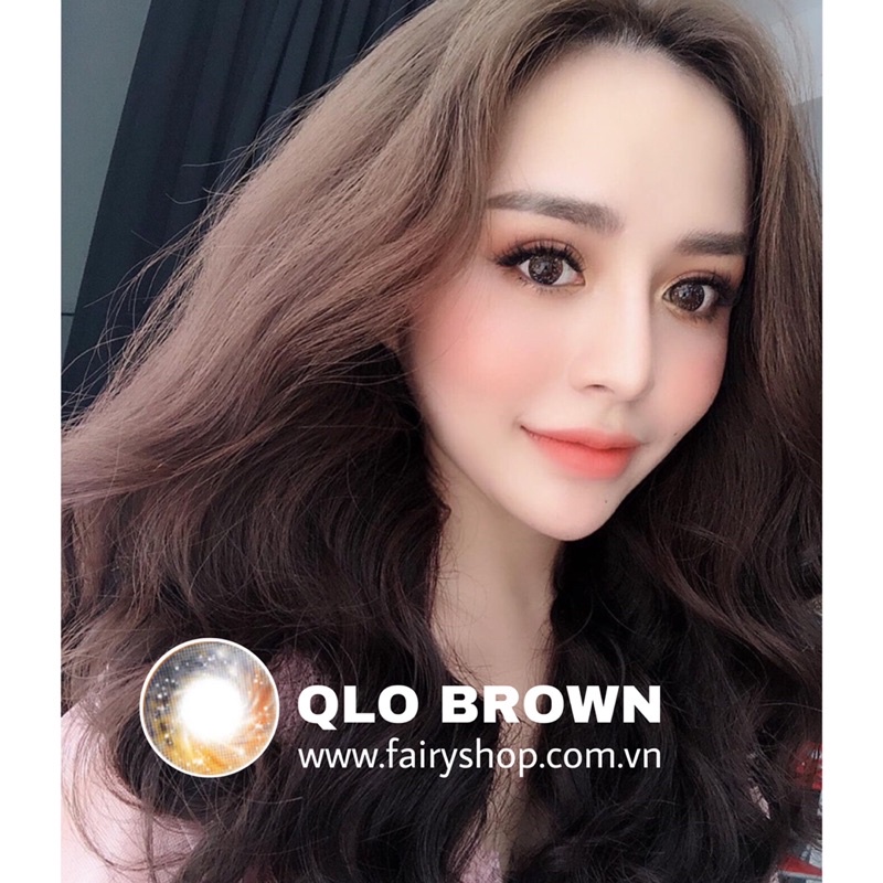 Kính Áp Tròng Qlo7 Brown 14.0mm - Kính Áp Tròng FAIRY SHOP CONTACT LENS