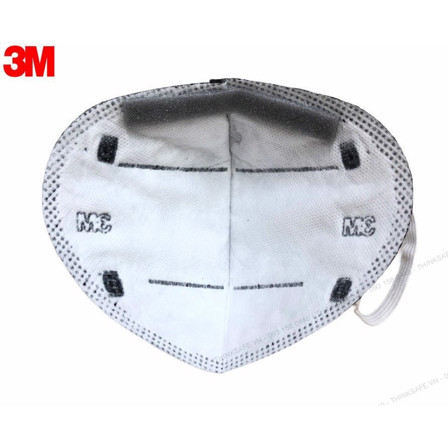 Khẩu trang than hoạt tính 3M 9541 khử mùi, lọc hơi hữu cơ, kháng khuẩn Khẩu trang 3M chính hãng - THINKSAFE
