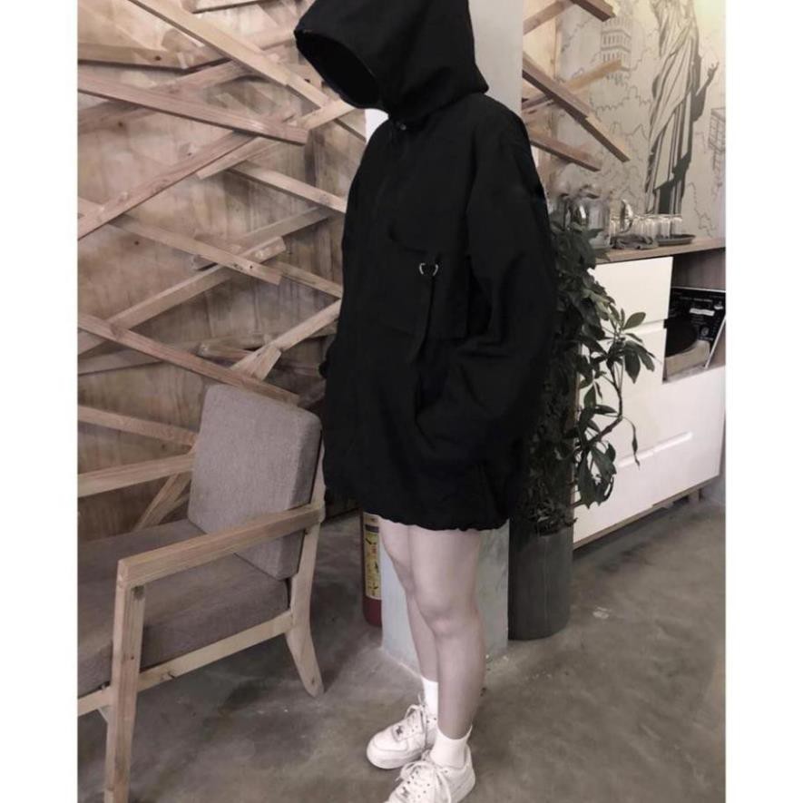 Áo Dù Túi Hộp TRÙM MẶT Unisex