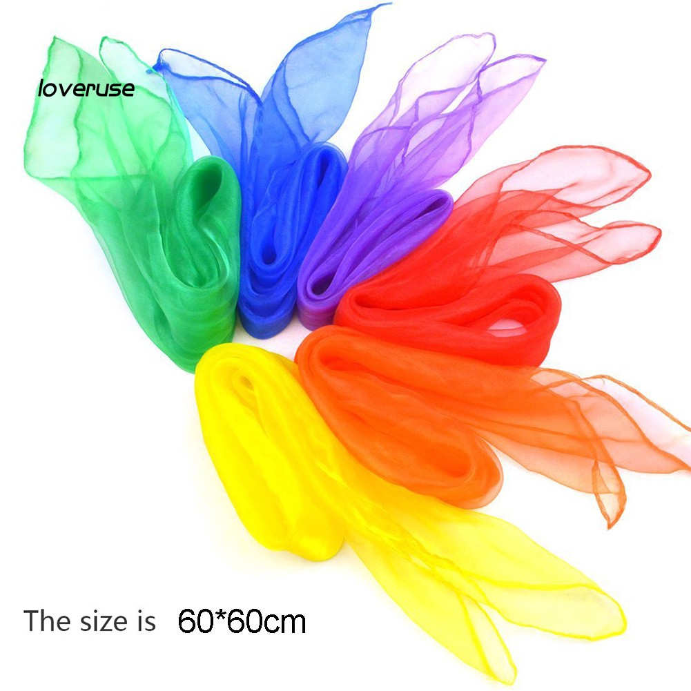 Set 12 Khăn Voan Vuông Nhiều Màu Sắc Làm Ảo Thuật Cho Bé