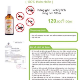 TINH DẦU CHỐNG CÔN TRÙNG 100ml Lam Hà