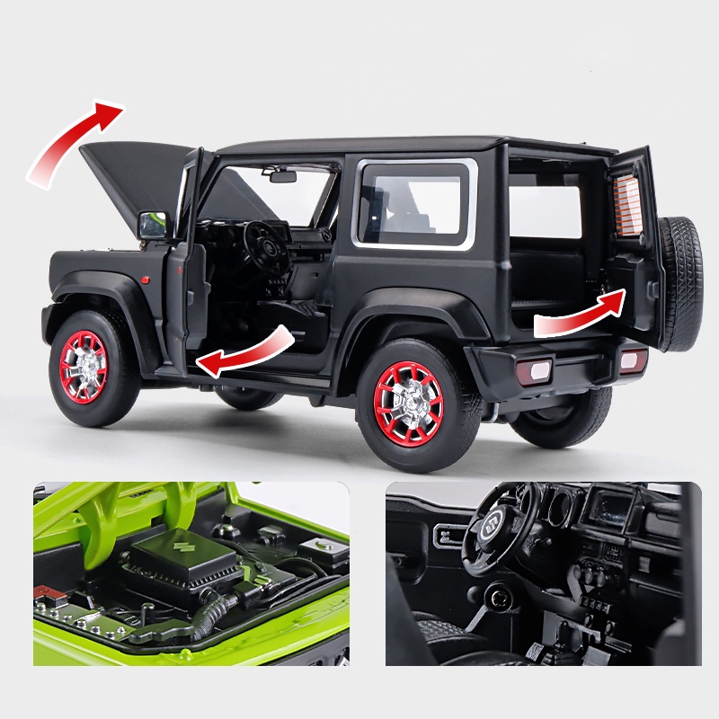 Mô Hình Xe Hơi Suzuki Jimny Bằng Hợp Kim Tỉ Lệ 1: 18 Có Đèn Và Nhạc