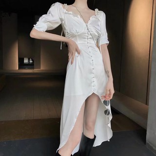 Đầm nữ cổ chữ V kèm ảnh thật