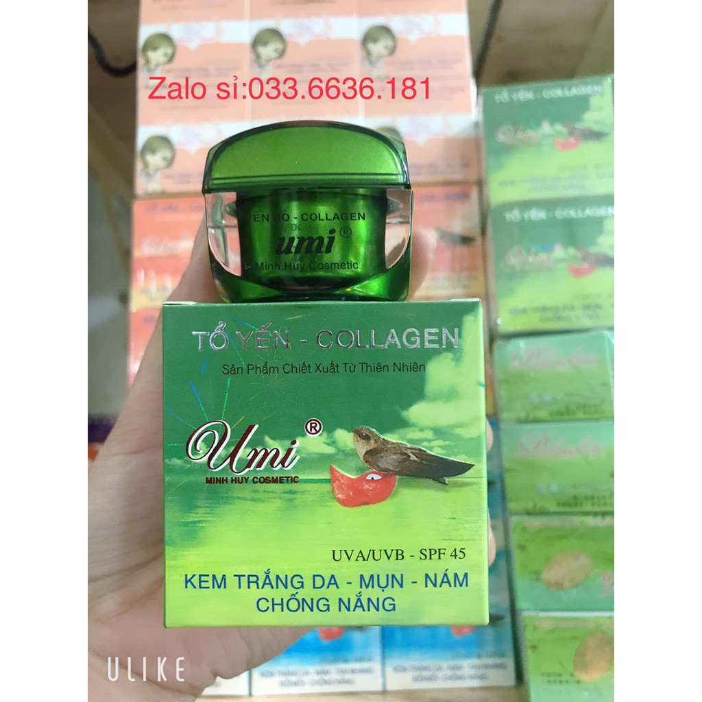Kem umi yến đỏ  trắng,mụn,nám,chống nắng 12g