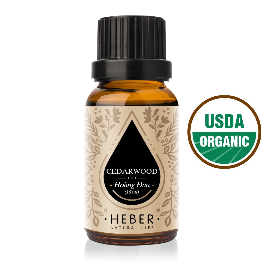 Tinh Dầu Hoàng Đàn Cedarwood Heber Natural Life, Cao Cấp Nhập Khẩu, Thiên Nhiên Nguyên Chất Xông Phòng 10ml/30ml/50ml