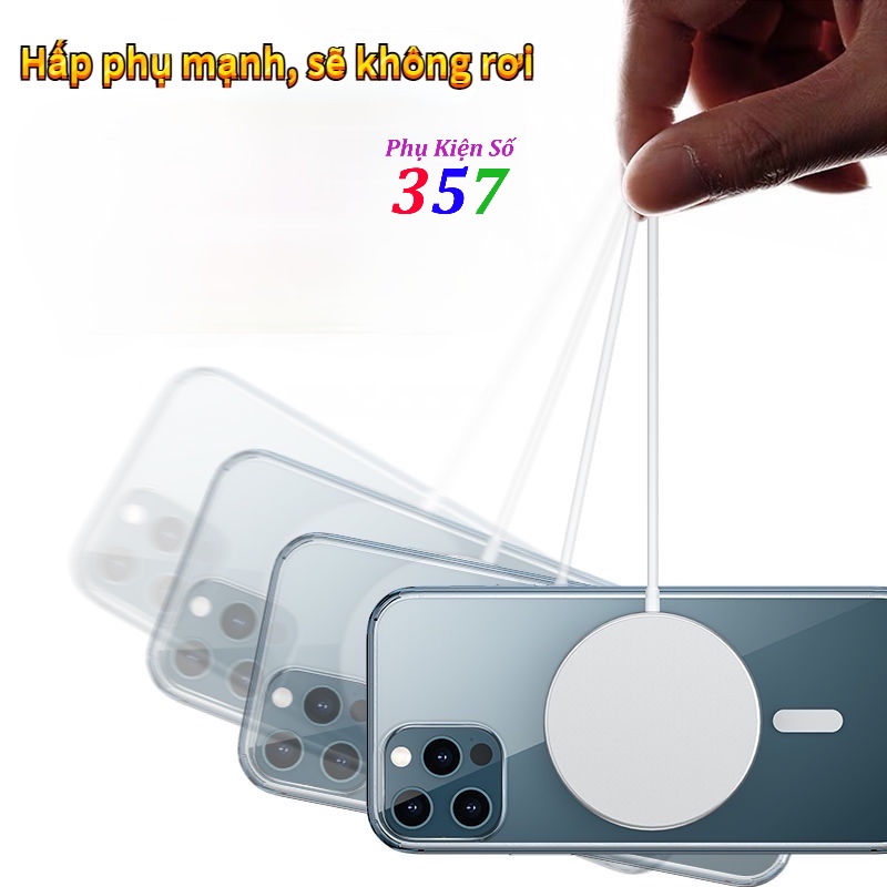 Ốp lưng IP trong suốt từ tính Magnetic Case Chống Sốc Cao Cấp Cho iP X/XS đến 15 ProMax  -  hỗ trợ sạc không dây