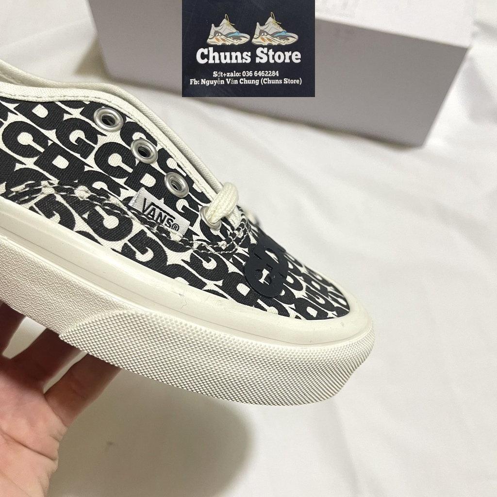 Giày Vans chữ CDG vault đen trắng cao cấp