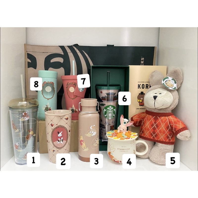 BST trung thu thỏ bình giu nhiet, ly inox, gấu starbucks 2022