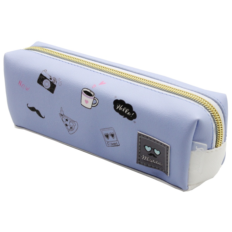 Bóp Viết Vải Kawaii - Màu Xanh Dương