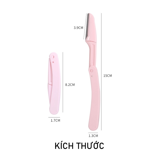 Set 3 cạo chân mày Yizhilian 8258 nội địa Trung gấp gọn tiện dụng