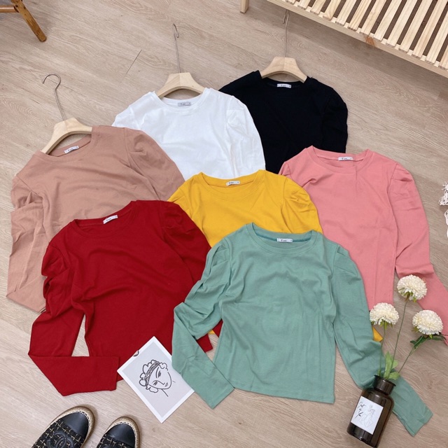 Áo thun dài tay phồng basic new hot