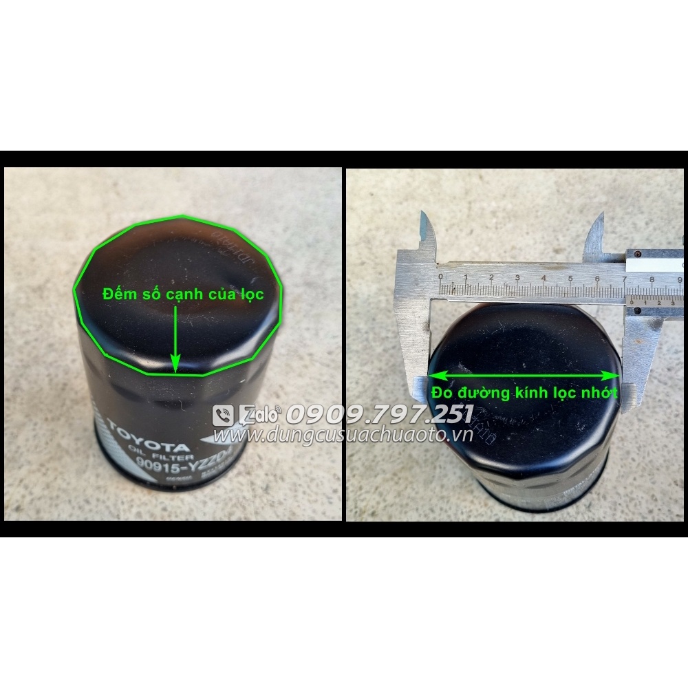 Cảo mở lọc nhớt Toyota Innova, Fortuner, Hiace, Hilux